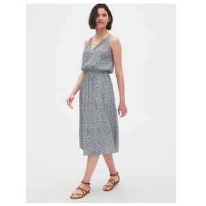 Gap Crinkle Halter Midi Dress